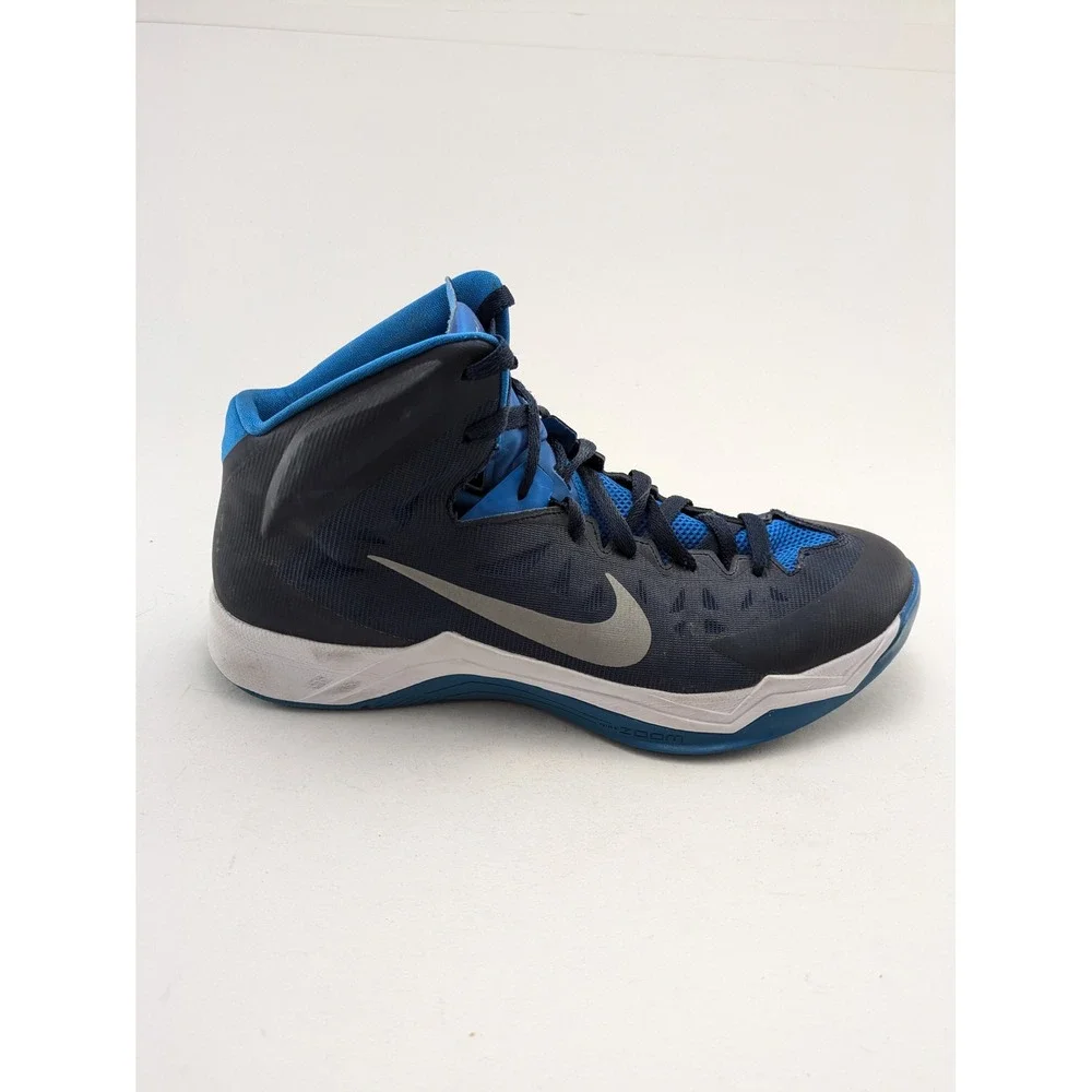Mens Nike Zoom HyperQuickness TB Blue White Basketball Shoes 599421-401 Size 12‎